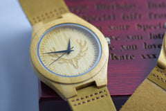 Wood Watch Engraved Personalised Dear