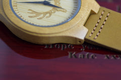 Wood Watch Engraved Personalised Dear