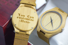 Wood Watch Engraved Personalised Plan