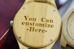 Wood Watch Engraved Personalised Plan