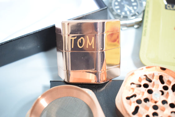 Rose Gold Hexagon Style Metal kitchen whisker food crusher ice crusher 60mm diameter 50mm thick design 2 tier