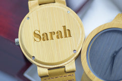 Wood Watch Engraved Personalised Shades