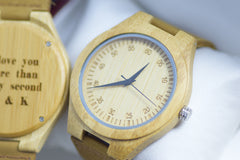 Wood Watch Engraved Personalised Complicated