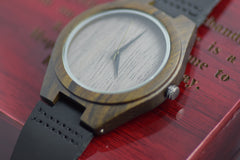 Wood Watch Engraved Personalised Dark knight