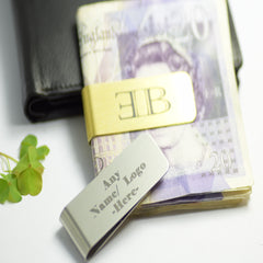 Money clip Gold Silver Personalised Engraved