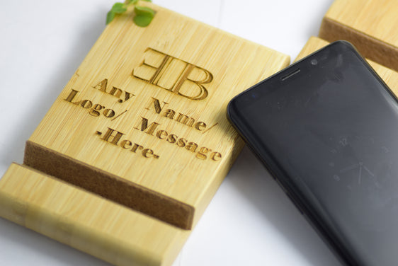 Phone tablet Holder Engraved Personalised custom phone tablet laser engraving