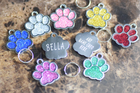 Personalised Engraved pet tag Large Diamond Pet Tag