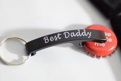 Bottle Opener engraved personalised gift black or silver