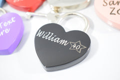 Love Lock Heart Shaped Engraved perrsonalised keepsake