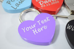 Love Lock Heart Shaped Engraved perrsonalised keepsake