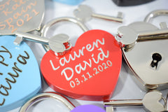 Love Lock Heart Shaped Engraved perrsonalised keepsake