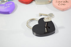 Love Lock Heart Shaped Engraved perrsonalised keepsake