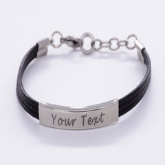 Womens Engraved Bracelet Personalised Engraved