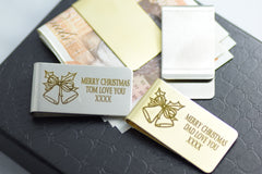 Money clip Gold Silver Personalised Engraved Bells