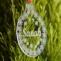 Christmas Baubles custom Engraved personalised Custom stocking filler Round Bauble