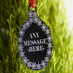 Christmas Baubles custom Engraved personalised Custom stocking filler Round Bauble