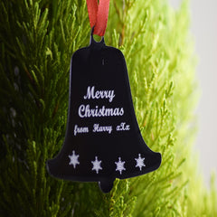 Christmas Baubles custom Engraved personalised Custom stocking filler Bell Bauble