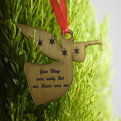 Christmas Baubles custom Engraved personalised Custom stocking filler Trumpet Angel