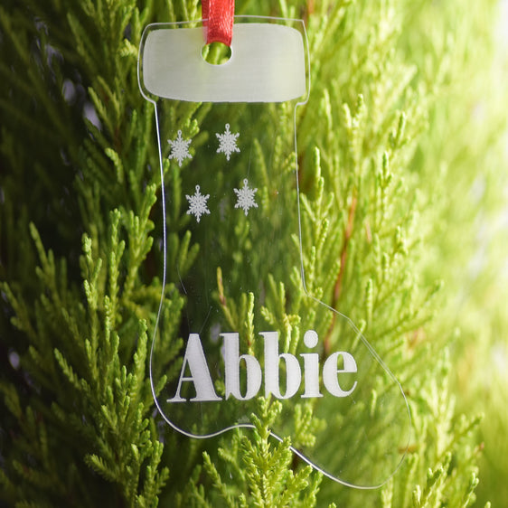 Christmas Baubles custom Engraved personalised Custom stocking filler Stocking Bauble