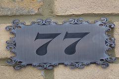 Door Number Sign Engraved personalised 1