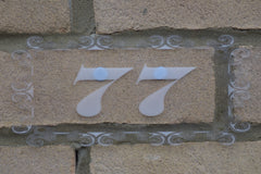 Door Number Sign Engraved personalised 1