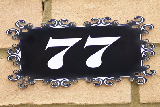 Door Number Sign Engraved personalised 1