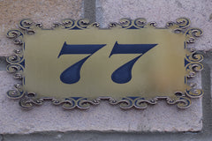 Door Number Sign Engraved personalised 1