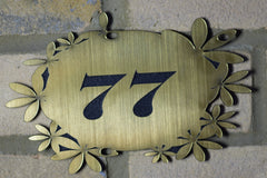 Door Number Sign Engraved personalised 3