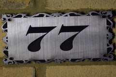 Door Number Sign Engraved personalised 4