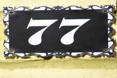 Door Number Sign Engraved personalised 4