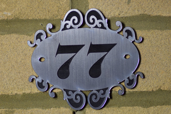 Door Number Sign Engraved personalised 7