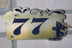 Door Number Sign Engraved personalised 8