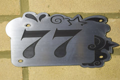 Door Number Sign Engraved personalised 8