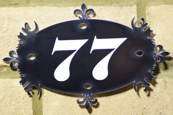 Door Number Sign Engraved personalised 9