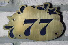 Door Number Sign Engraved personalised 10