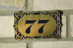 Door Number Sign Engraved personalised 11