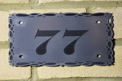 Door Number Sign Engraved personalised 12