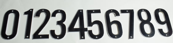 Door Number Sign Engraved personalised Custom Numbers Black