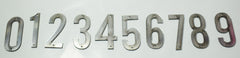 Door Number Sign Engraved personalised Custom Numbers Silver