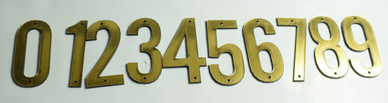 Door Number Sign Engraved personalised Custom Numbers Gold