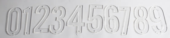 Door Number Sign Engraved personalised Custom Numbers Clear