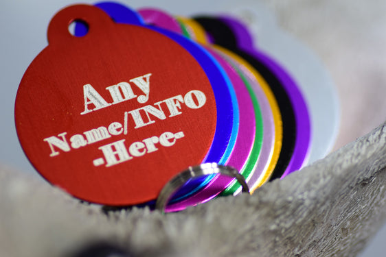 Personalised Engraved pet tag Small Bulb Tag