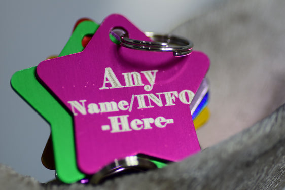 Personalised Engraved pet tag Star Tag