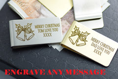 Money clip Gold Silver Personalised Engraved Bells