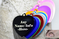 Personalised Engraved pet tag Large Heart Tag