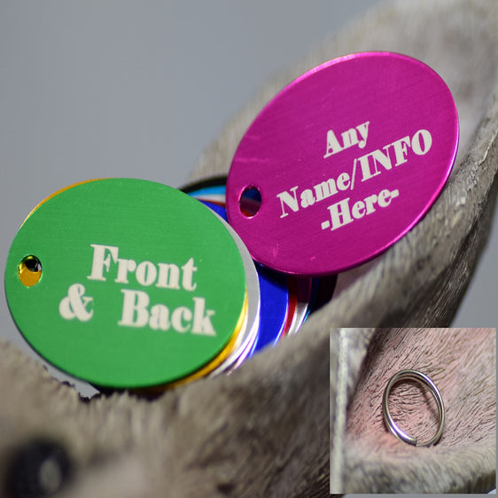 Personalised Engraved pet tag Large Round Tag