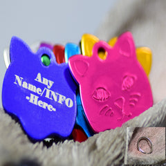 Personalised Engraved pet tag Cat tag