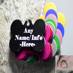 Personalised Engraved pet tag Small Bone Tag