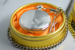 Pocket Watch engrraved personalised Quartz