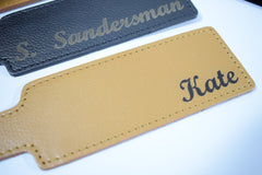 Engraved Luggage Tag Black Brown Personalised Photo Image Custom